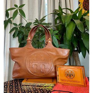 ♦️AUTHENTIC TORY BURCH BROWN ELLA BOMBE SATCHEL